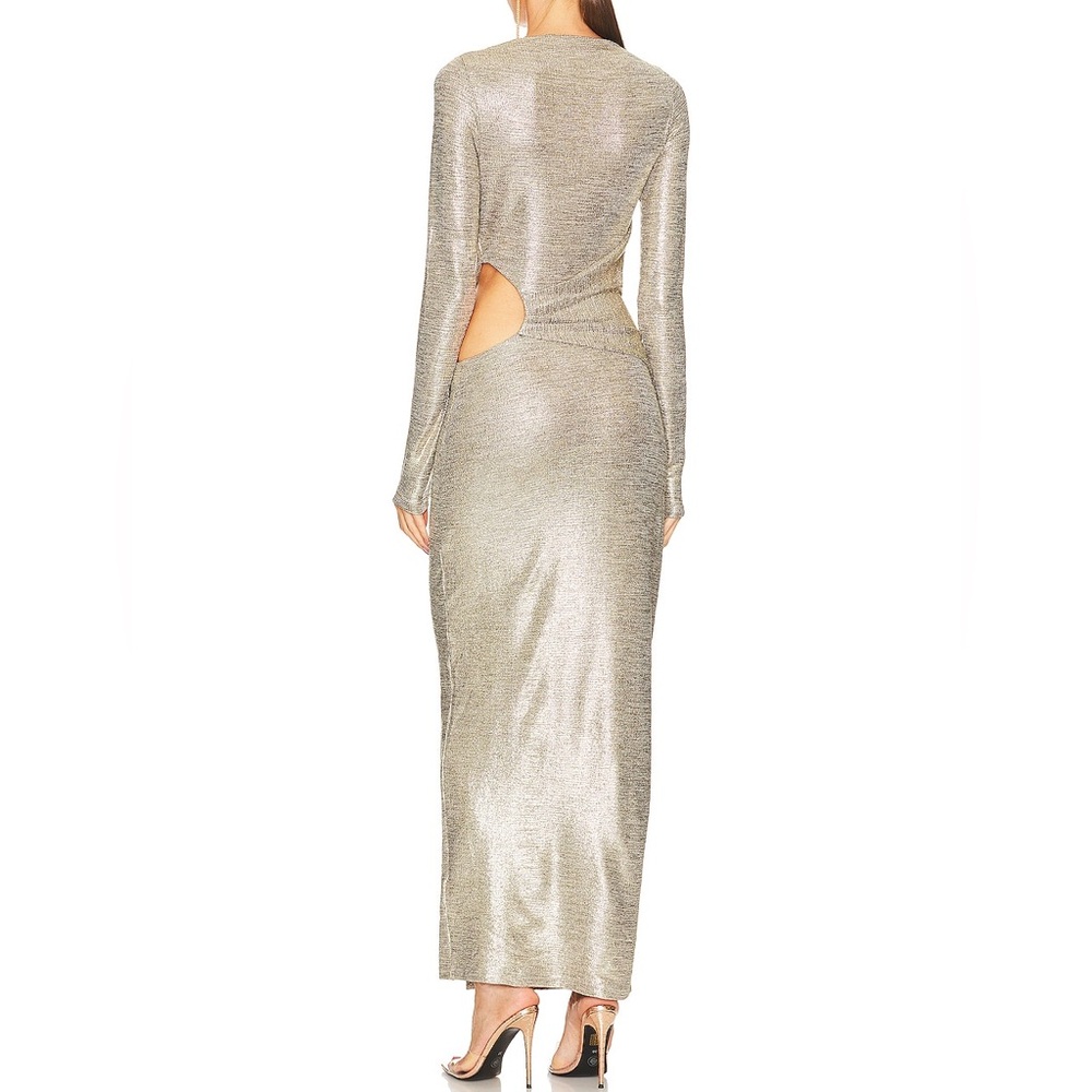 Significant Other Chloe Midi Dress in Gold Size 6 - Picture 3 of 11